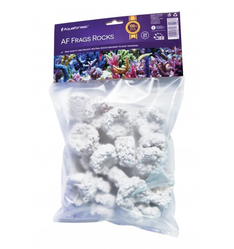 Aquaforest AF Frag Rocks White – balti pagrindai koralų fragmentams, 24 vnt.