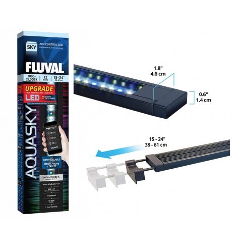 Fluval Aquasky 3.0 LED akvariumo šviestuvas, 12 W (38–63 cm) Fluval Aquasky 3.0 LED akvariumo šviestuvas, 12 W (38–63 cm)