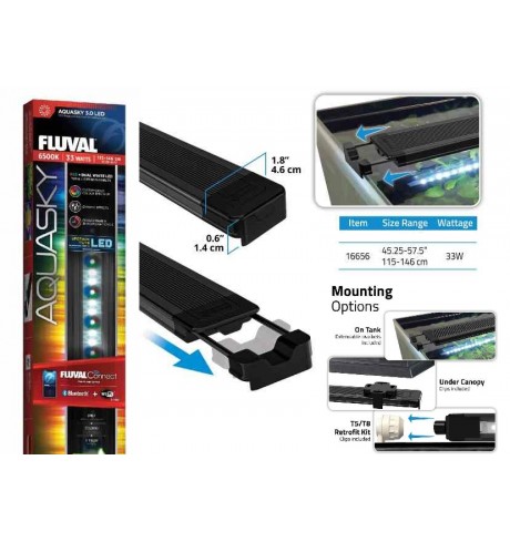 Fluval Aquasky 3.0 LED akvariumo šviestuvas, 33 W (115–145 cm) Fluval Aquasky 3.0 LED akvariumo šviestuvas, 33 W (115–145 cm)