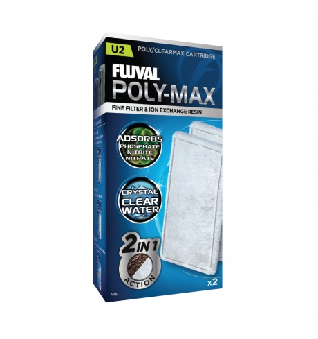 Kempinė Fluval U2 Poly-Max kasetė, 2 vnt Kempinė Fluval U2 Poly-Max kasetė, 2 vnt